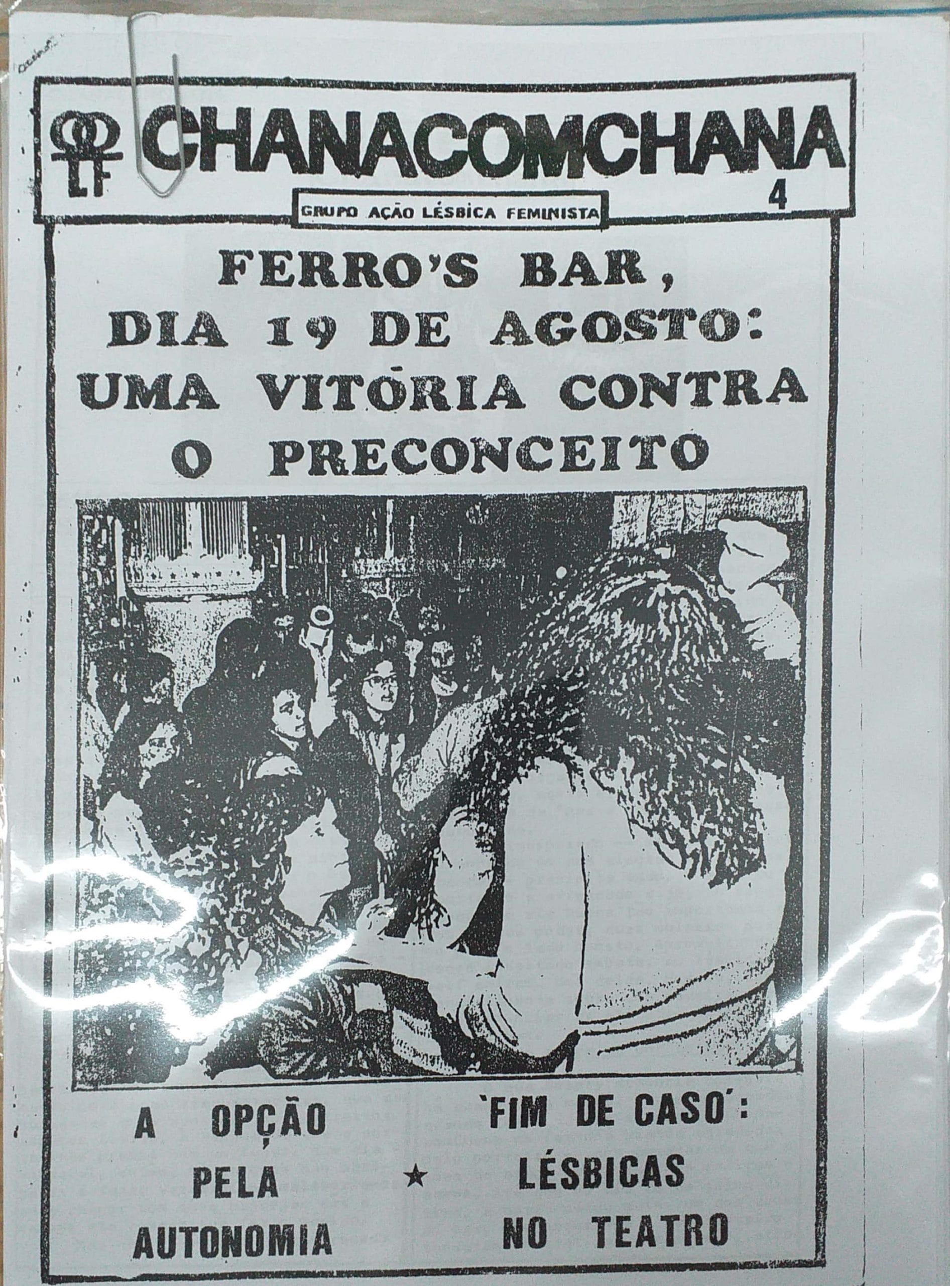 Edição do boletim ChanacomChana. Acervo Folha de São Paulo